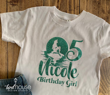 Load image into Gallery viewer, Little mermaid Personalized Birthday Shirt