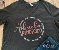 Abuela Bendecida, Personalized with Names, Cute Grandma, Mima, Mom, Abuela Shirt, Any Color