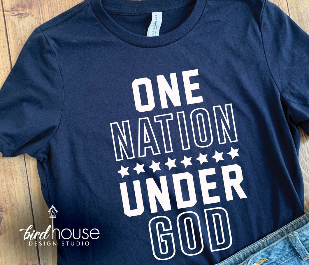 One Nation under God Shirt, July 4th Graphic Tees, 1776, USA, Freedom Graphic tank tops