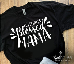 Blessed Mama Personalized Shirt, Cute Mom Shirt for First Mother's Day, Any Color or Style