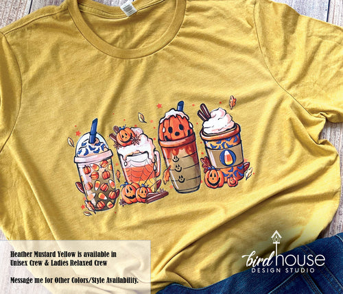 Pumpkin Spice Latte Shirt, Cute Fall Coffee Graphic tee hoodie, sweatshirt