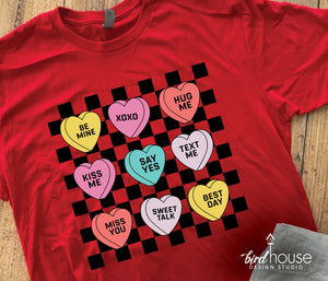 Cute Retro Conversation Hearts Valentines Day Shirt, best day, xoxo