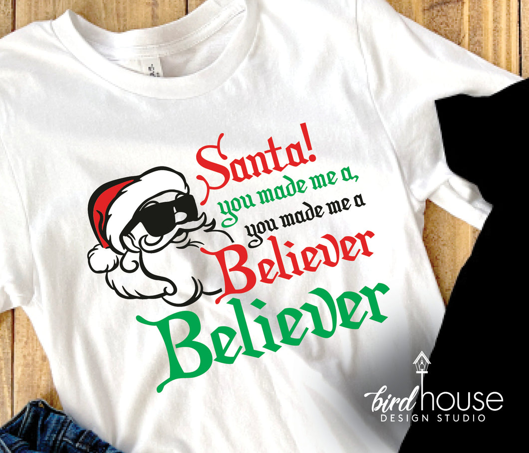 Santa you made me Believer Shirt, Imagine Dragons Funny Christmas Graphic Tee