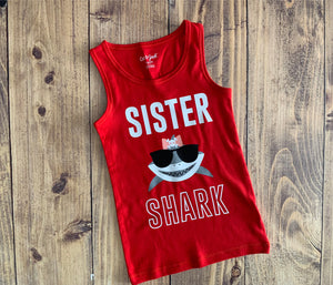 Sister or Brother Shark Birthday Boy Shirt, Personalize Any Theme, Cute Family Birthday Shirts