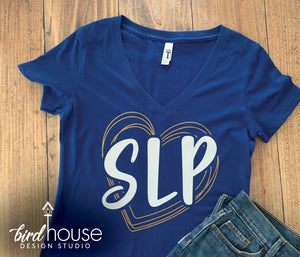 SLP Love Shirt, Speech Language Pathologist, Heart Tee