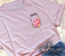 Load image into Gallery viewer, Cute Mason Jar filled with Hearts Shirt