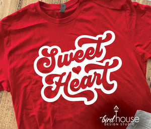 Sweet Heart Retro Shirt, Cute Valentines Day Graphic Tee