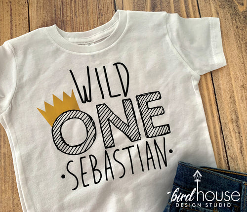 Wild One Birthday Shirt, Where the Wild Things Are Personalized Party Theme tee